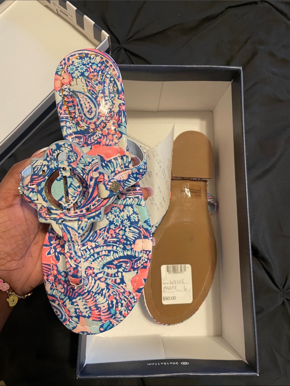 Multicolor Floral Paisley Women’s Slide Sandals